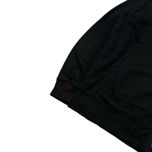 Stone Island 2021 Black Cotton Zipped Hoodie - 3XL