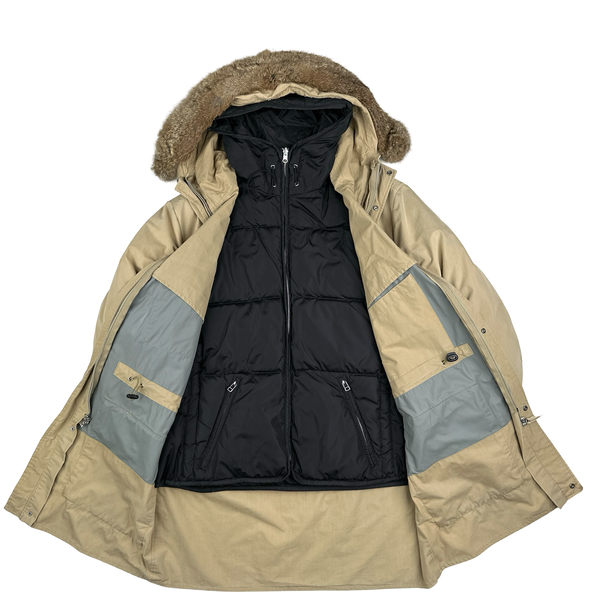 CP Company Vintage 2004 Fur Hooded Removable Liner Parka Jacket - XXL