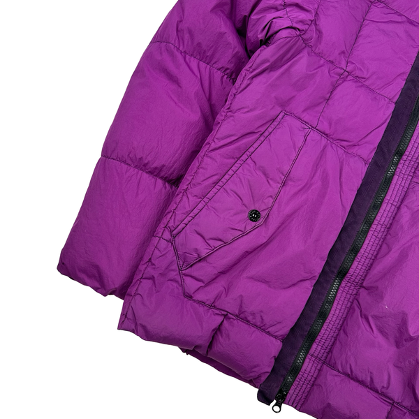 Stone Island 2018 Fuchia Down Filled Crinkle Puffer Jacket - Small