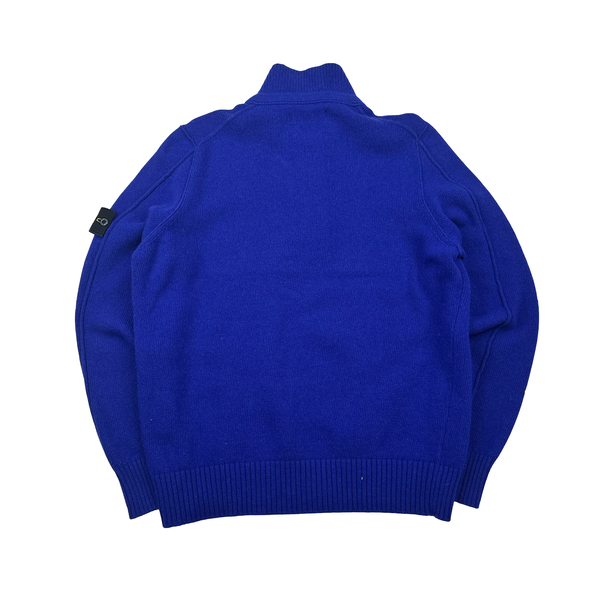 Stone Island Royal Blue Wool High Neck Jumper - XL