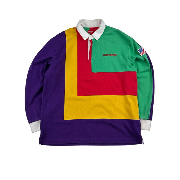 Supreme 7s 2020 Worldwide Colour Block Rugby Polo Shirt - Large