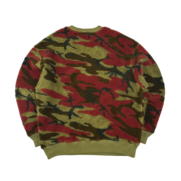 Stone Island 2022 Camo Teddy Crewneck Sweatshirt - Large