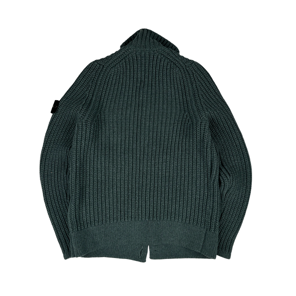 Stone Island Heavyweight Thick Knit Button Up Cardigan- Medium