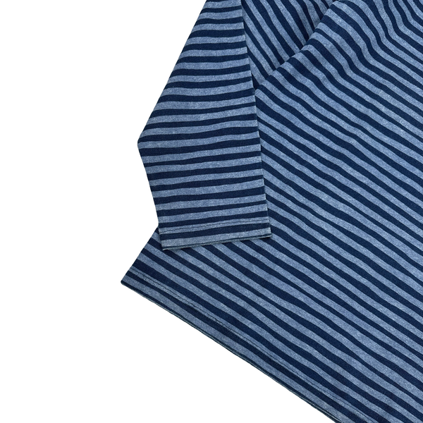 Stone Island Vintage 2003 Cotton Blue Stripped Longsleeve T Shirt - XXL