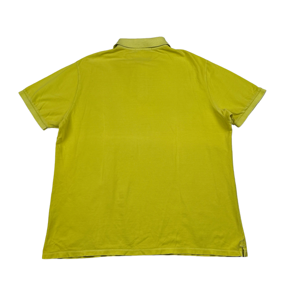 Stone Island Yellow Slim Fit Garment Dyed Polo Shirt - 3XL