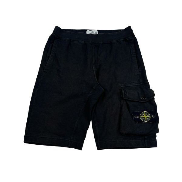 Stone Island 2019 Black Cotton Shorts - Small