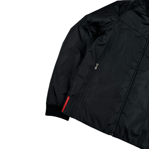 Prada Black Nylon Red Tab Jacket - Medium