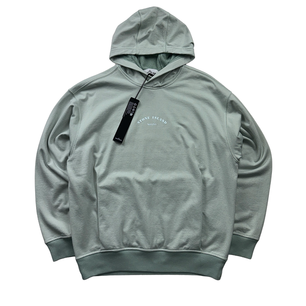 Stone Island 2023 Baby Blue Cotton Lightweight Marina Hoodie Small