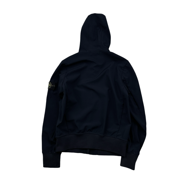 Stone Island 2016 Navy Light Soft Shell R Hooded Jacket - Small
