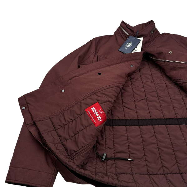 CP Company Burgundy Micro Kei Multi Pocket Field Jacket - Large