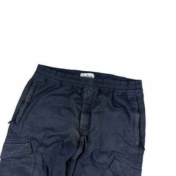 Stone Island 2020 Navy RE-T Cargo Trousers - 34"