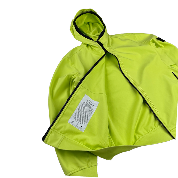 Stone Island 2022 Lime Green Soft Shell R E Dye Tech Jacket - XL