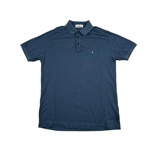 Stone Island 2020 Navy Stellina Compass Cotton T Shirt Polo - XL
