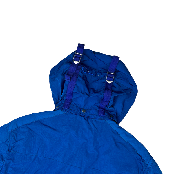 CP Company Blue Chrome Shimmer Goggle Multi Pocket Jacket - Medium