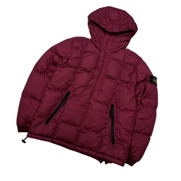 Stone Island Pullover Garment Dyed Crinkle Reps Down Jacket - Small