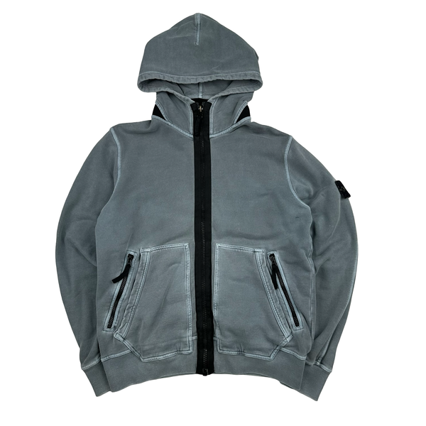 Stone Island 2013 Thick Cotton Zipped Hooded Overshirt - Large