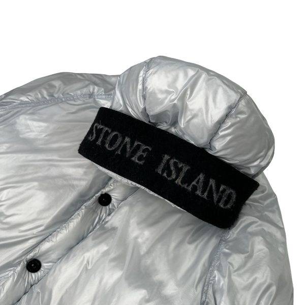 Stone Island 2018 White Pertex Quantum Y Down Long Puffer - Large