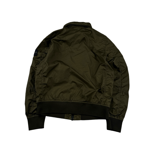 Stone Island 2018 Khaki Green Membrana 3L TC Rain Jacket - Medium