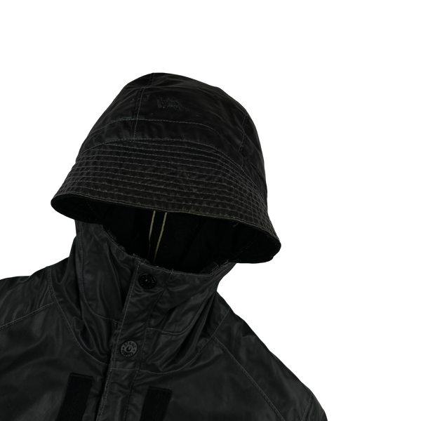 Stone Island 2011 Black/ Blue Waxed Ice 2 Jacket - Small