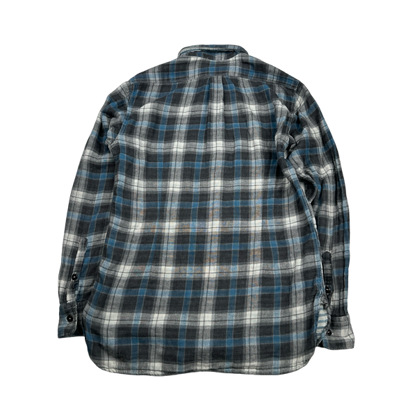 Stone Island 2011 Blue Cotton Plaid Buttoned Shirt - Medium