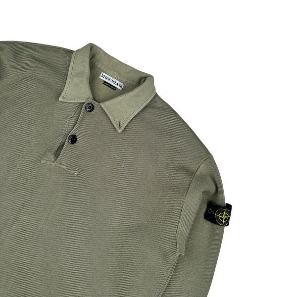 Stone Island Vintage 1998 Green Buttoned Pullover Jumper - XL