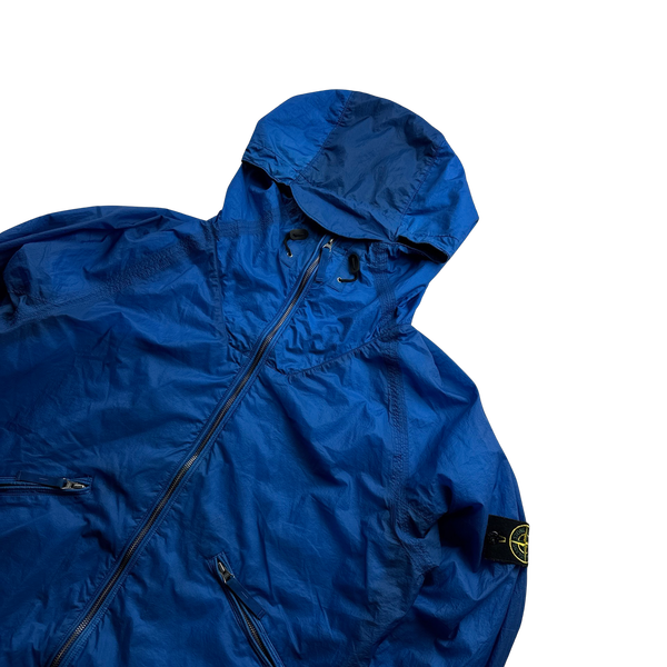 Stone Island 2009 Blue Hyperlight Nylon Hooded Jacket - XXL