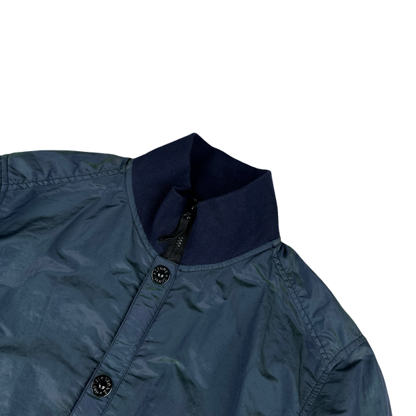 Stone Island 2017 Blue & Green Nylon Metal Colour Weft Jacket - Medium