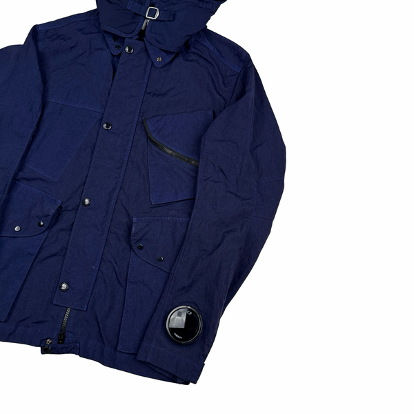 CP Company Royal Blue Quartz La Mille Watch Viewer Goggle Jacket - Small