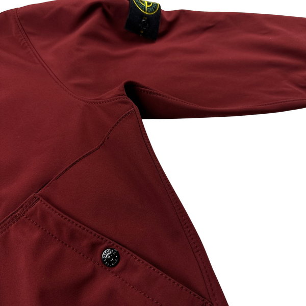 Stone Island 2012 Red Fleece Lined Soft Shell R Jacket - Medium