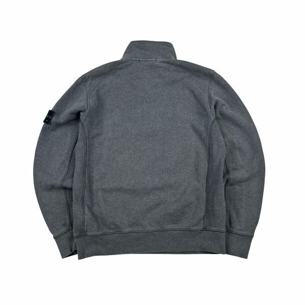 Stone Island Dark Grey Cotton Pullover Jumper - Large