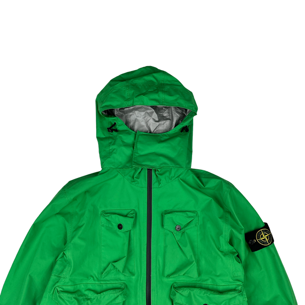Stone Island 2021 Green Ripstop Gore-Tex Product Technology Paclite Jacket - Medium