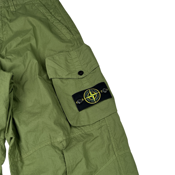 Stone Island 2022 Green LO Fit Cargo Trousers - 30"