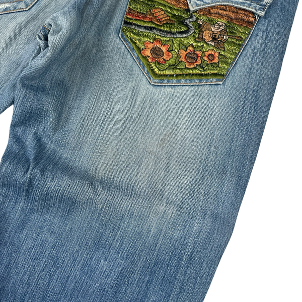 True Religion Embroidered Design Joey Relaxed Fit Jeans -XL