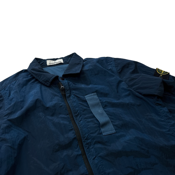 Stone Island 2017 Blue Nylon Metal Shimmer Overshirt - Medium