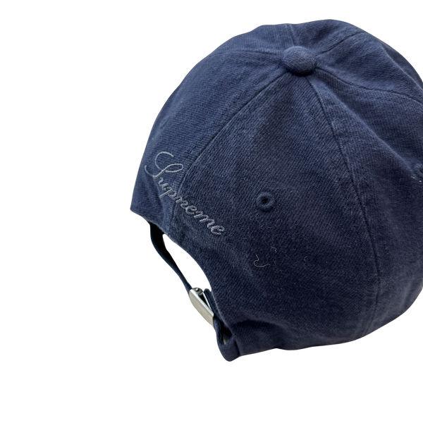 Stone Island X Supreme 2023 NEW Navy Cotton Spellout Cap