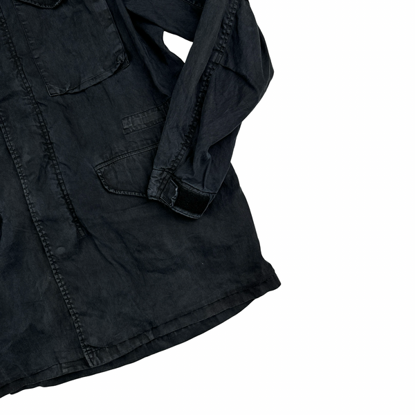 Stone Island 2005 Navy Shoulder Badge Lino Flax Dutch Rope Jacket - Medium