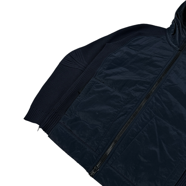 Stone Island 2016 Navy Nylon Metal Knitted Jacket - Medium