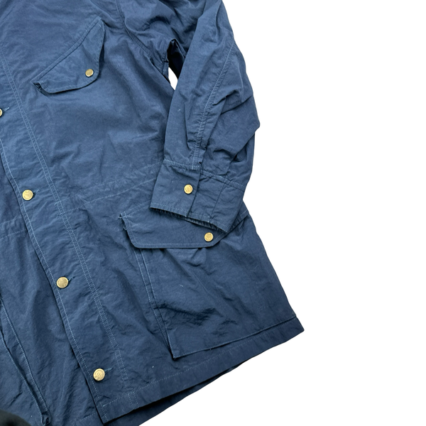 CP Company Vintage Blue Nylon Hood Badge Jacket - Medium