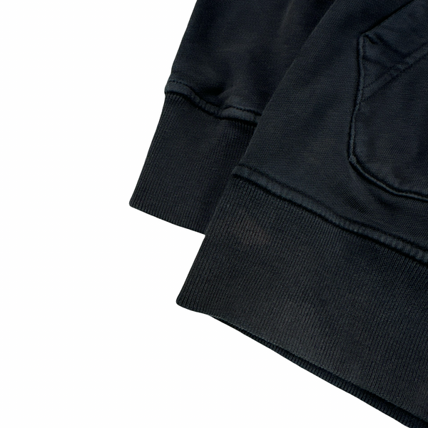 Stone Island 2018 Black Graphic Pullover Hoodie - Medium