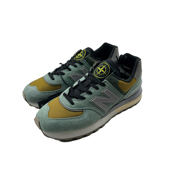 Stone Island x New Balance 574 Dark Green Legacy Trainers - UK 9.5
