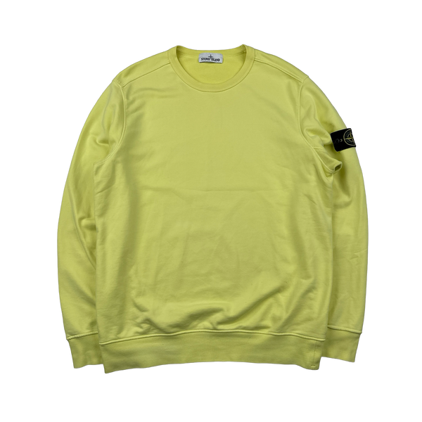 Stone Island 2019 Yellow Cotton Crewneck Jumper - XXL