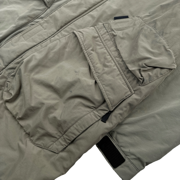 Stone Island 2018 Khaki Micro Reps Primaloft Parka Long Jacket - Large