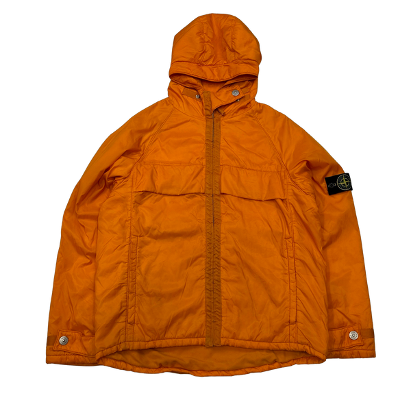 Stone Island 2000s Orange Fleece Lined Vintage Jacket - Small