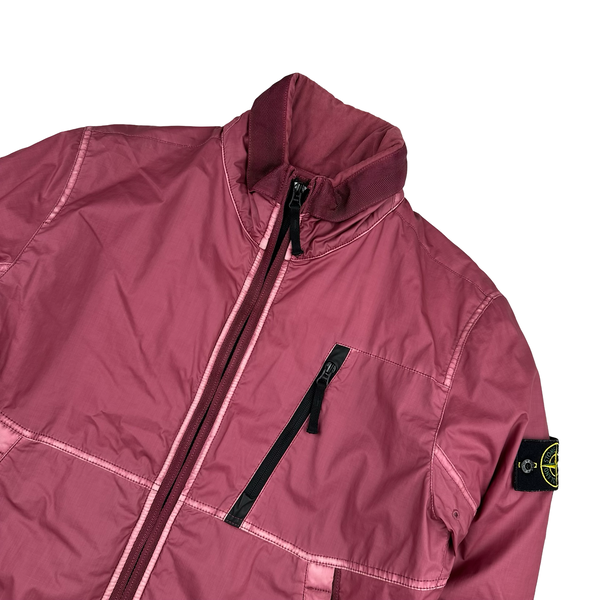 Stone Island 2014 Magenta Quilted Mussola Gommata Jacket - Large
