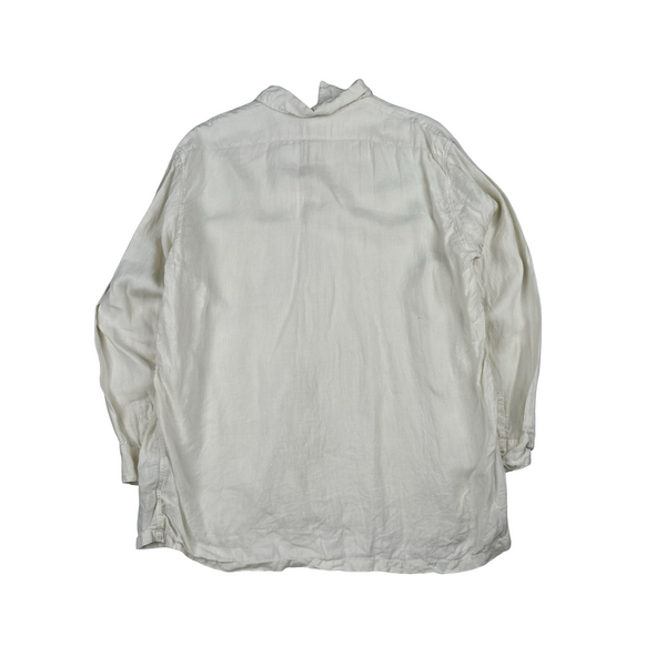 Stone Island Vintage 2001 Linen Longsleeve Buttoned Compass Shirt - XL