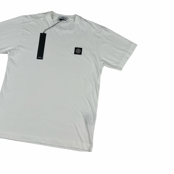 Stone Island 2018 White Cotton T Shirt - Medium