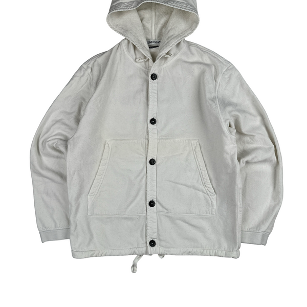 Stone Island Vintage 2000 Towelling Cotton Hoodie -  Medium
