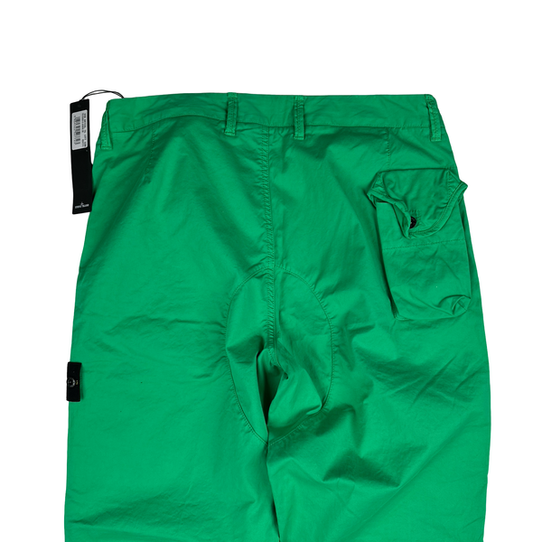 Stone Island 2021 Green Regular Fit Cotton Cargo Trousers - 32"