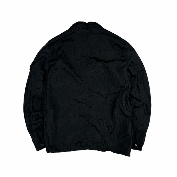 Stone Island 2023 Black Nylon Metal Econyl Overshirt - Large