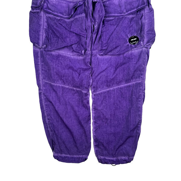 CP Company x Palace Purple Nylon Cargo Trousers - 32"
